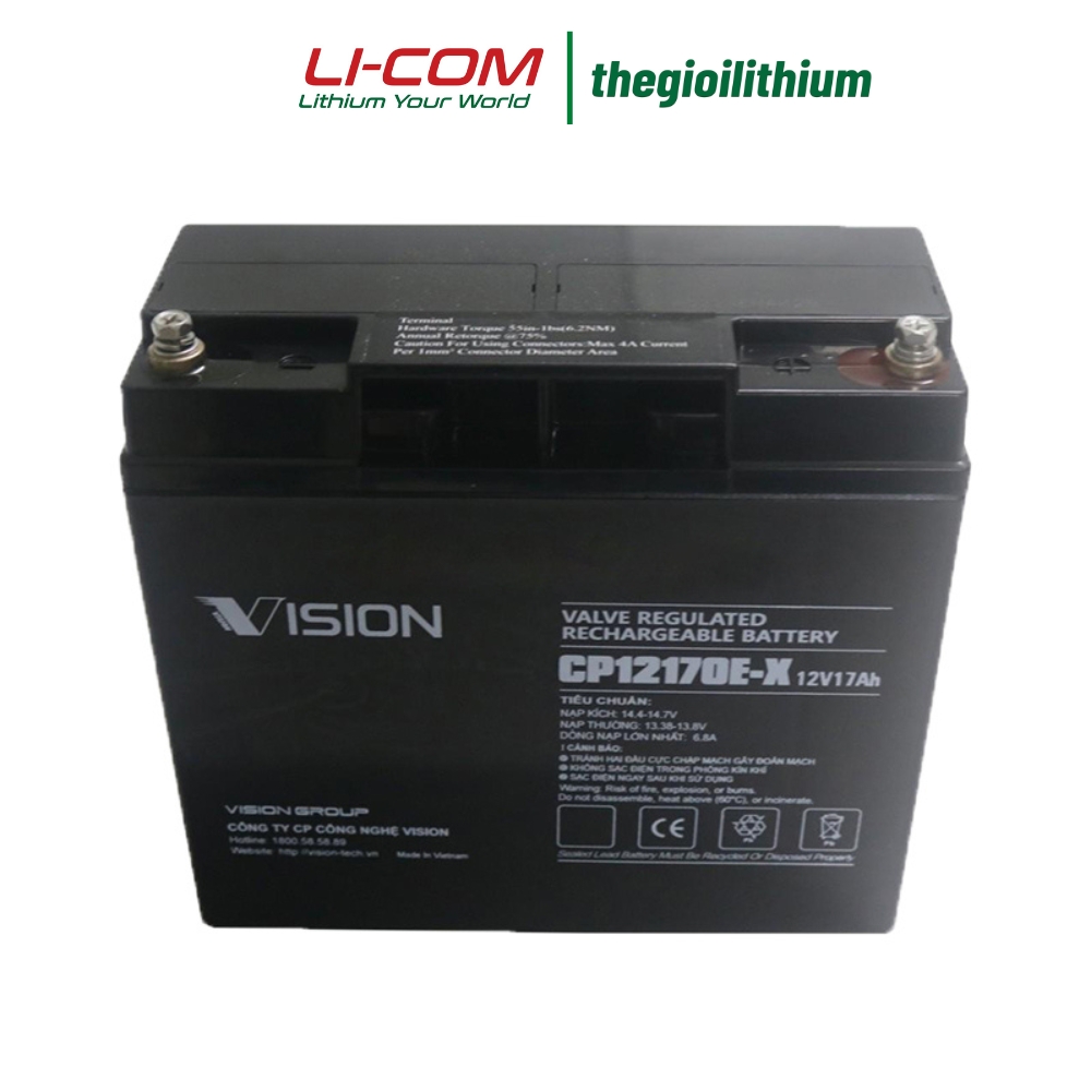 Ắc quy UPS Vision 12V, 17Ah CP12170E-X 2 Ắc quy UPS Vision 12V, 17Ah CP12170E-X - Ảnh 2