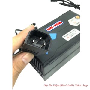 Sạc xe đạp điện, xe máy điện 48V 20Ah chân chụp cao cấp