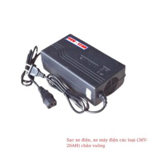Sạc xe đạp điện, xe máy điện 36V-20Ah chân vuông cao cấp